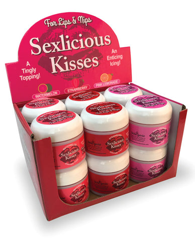 Sexlicious Kisses Display - Asst. Display Of 12