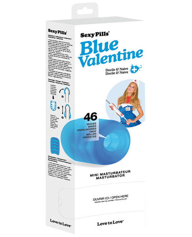 Love To Love Sexy Pills Mini Masturbator - Blue Valentine Box Of 6