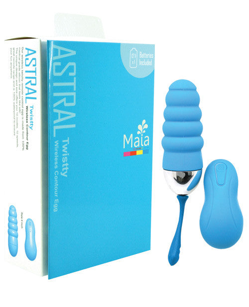 Maia Twisty Wireless Contour Egg - 10 Function Blue