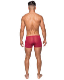 Seamless Sleek Short W-sheer Pouch Red Lg