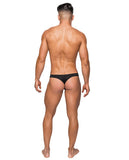 Seamless Sleek Thong W-sheer Pouch Black L-xl