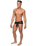 Hoser Stretch Mesh Micro Mini Short Black Md