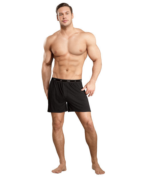 Bamboo Boxer Short Black Lg