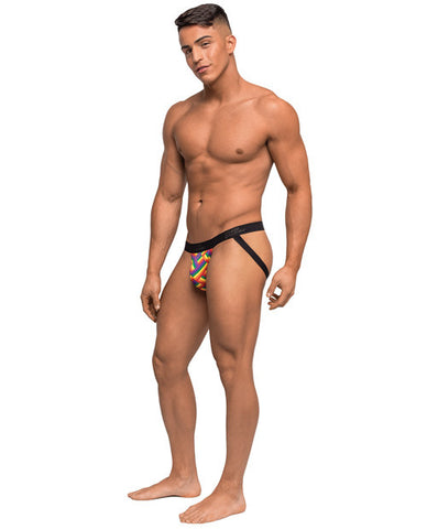 Pride Fest Contoured Pouch Jock Rainbow L-xl