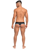 Clip Tease Unique Mesh Pouch Thong Blk-blu L-xl