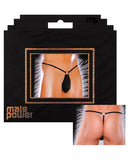 Male Power G-string W-front Ring Black O-s