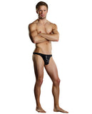 Male Power E-z Access Button Thong Black S-m