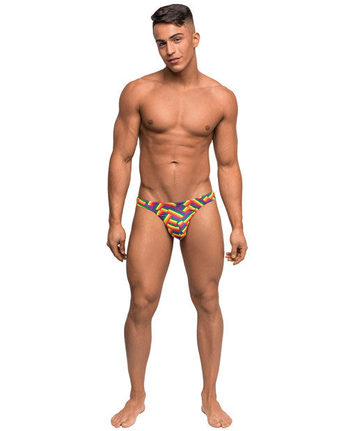 Pride Fest Contoured Pouch Bong Thong Rainbow S-m