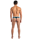 Cutting Edge Cutout Thong Black-turquoise L-xl