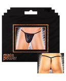 Male Power Nylon Lycra Pouch Thong Black O-s