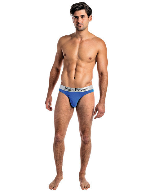 Modal Basics Lo Rise Thong Blue L-xl