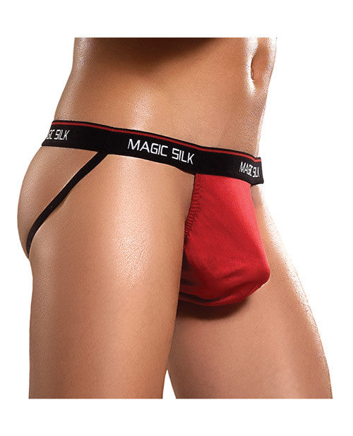 100% Silk Jock Strap Red L-xl