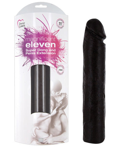 Magnificent Eleven Super Dong Penis Extension - Black