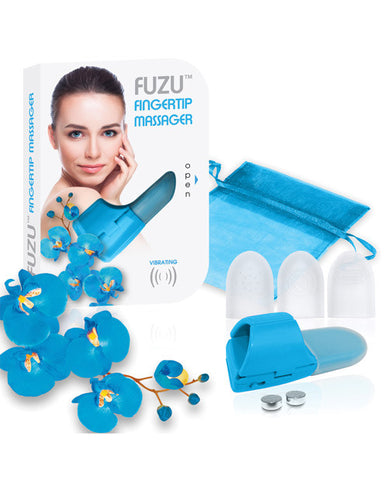 New Fuzu Fingertip Massager - Neon Blue