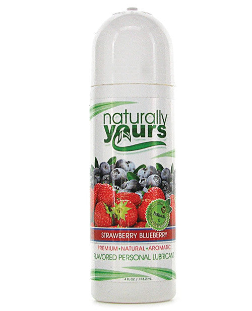 Naturally Yours Flavored Lubricant - 4 Oz Strawberry Blueberry