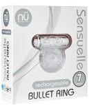 Sensuelle Bullet Ring Cockring - 7 Function Clear