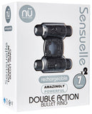 Sensuelle Double Action Cockring - 2 X 7 Function Black