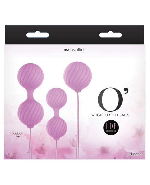 Luxe O Weighted Kegel Balls Set - Pink