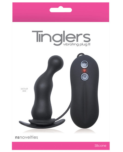 Tinglers Vibrating Butt Plug #3 - Black