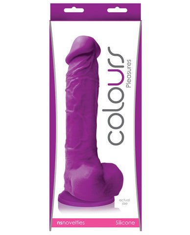 Ns Novelties Colours Pleasures 8" Dildo W-suction Cup - Purple