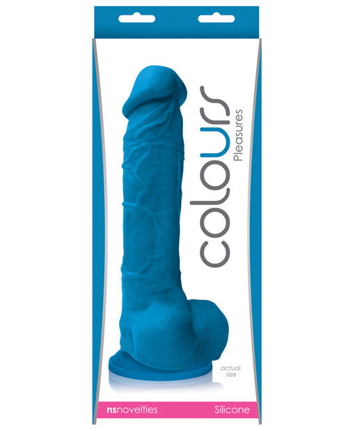 Ns Novelties Colours Pleasures 8" Dildo W-suction Cup - Blue