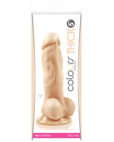 Ns Novelties Colours Pleasures Thick 5" Dildo - White