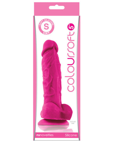 Ns Novelties Coloursoft 5" Silicone Soft Dildo - Pink