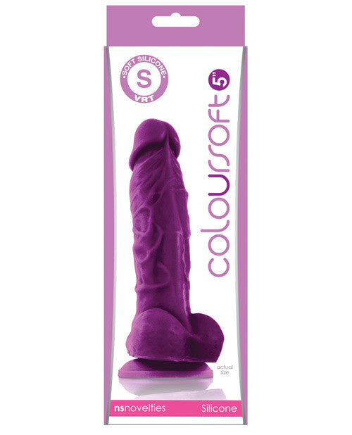 Ns Novelties Coloursoft 5" Silicone Soft Dildo - Purple