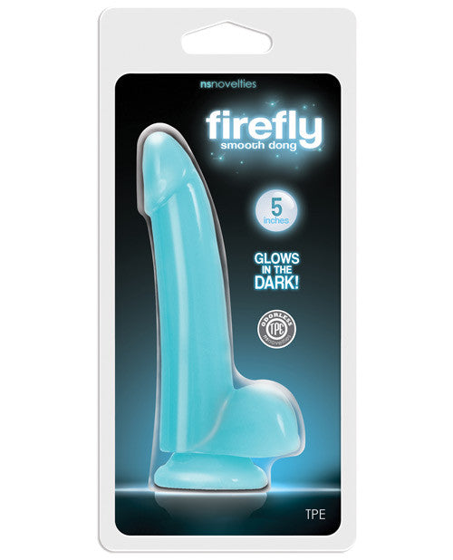 Ns Novelties Firefly Smooth Glowing 5" Dong - Blue