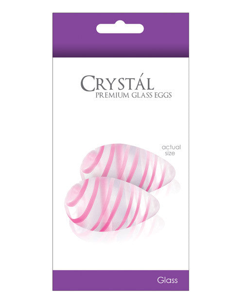 Ns Novelties Crystal Glass Eggs - Clear