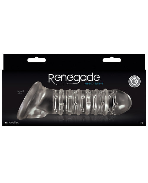 Ns Novelties Renegade Ribbed Sleeve - Clear