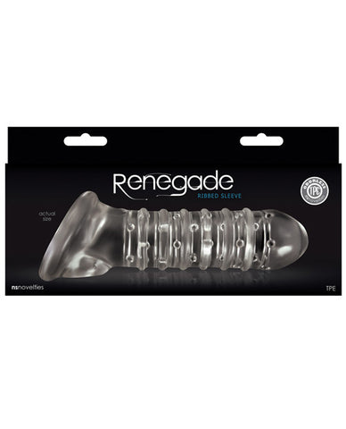 Ns Novelties Renegade Ribbed Sleeve - Clear