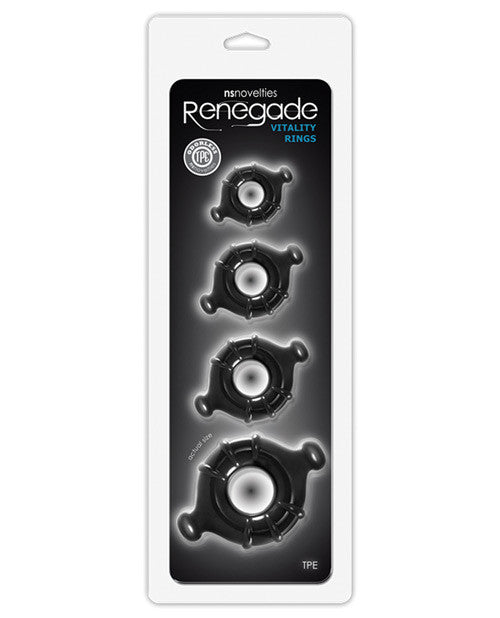 Ns Novelties Renegade Vitality Rings - Black