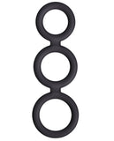 Ns Novelties Renegade Triad Rings - Black