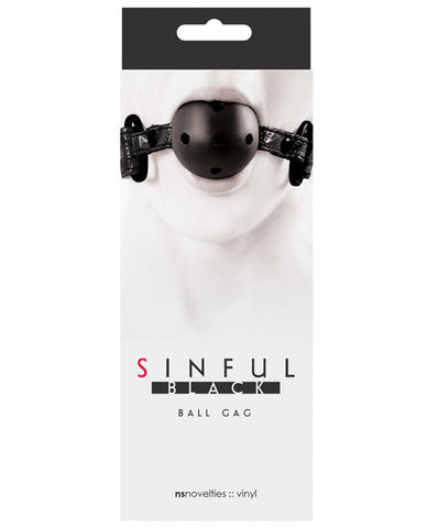 Ns Novelties Sinful Ball Gag - Black