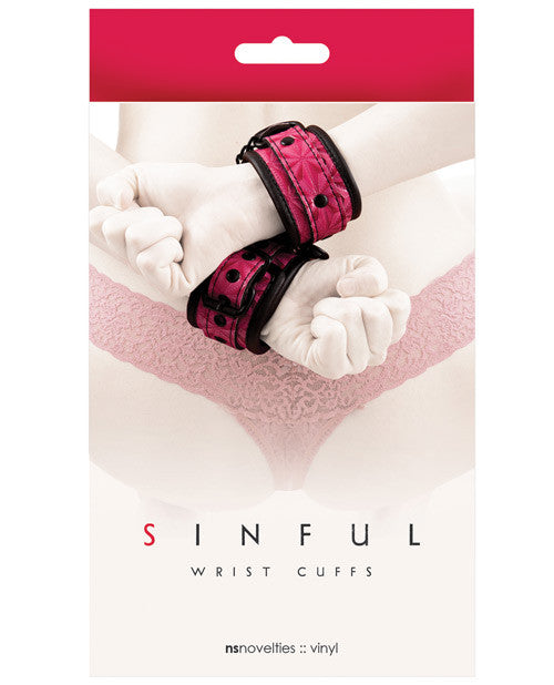 Ns Novelties Sinful Wrist Cuffs - Pink