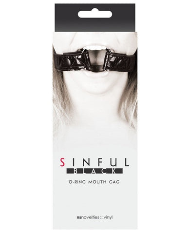 Ns Novelties Sinful O Ring Mouth Gag - Black