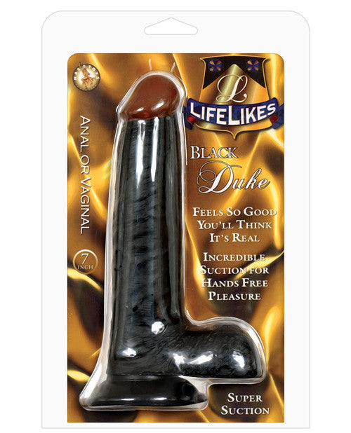 Lifelikes 7" Black Duke W-suction Cup