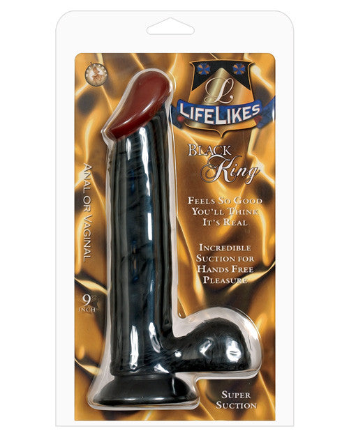 Lifelikes 9" Black King W-suction Cup