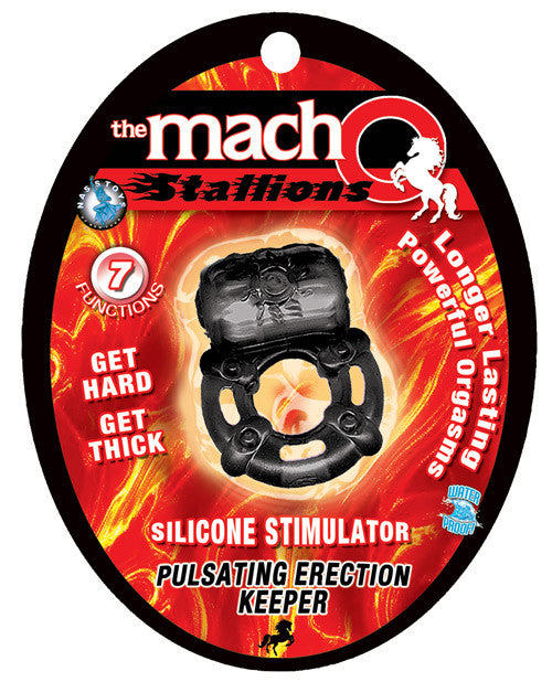 The Macho Stallions Pulsating Erection Keeper - Smoke