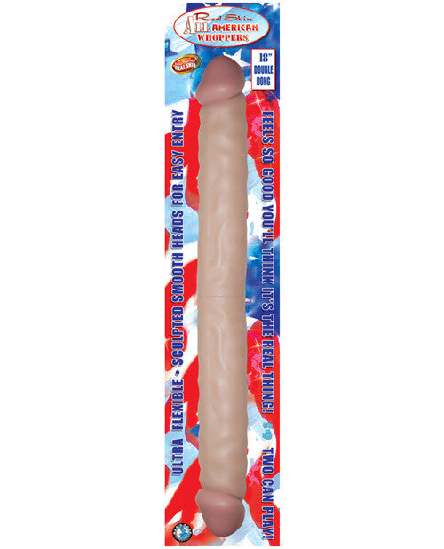 Real Skin All American Whoppers 18" Double Dong - Flesh