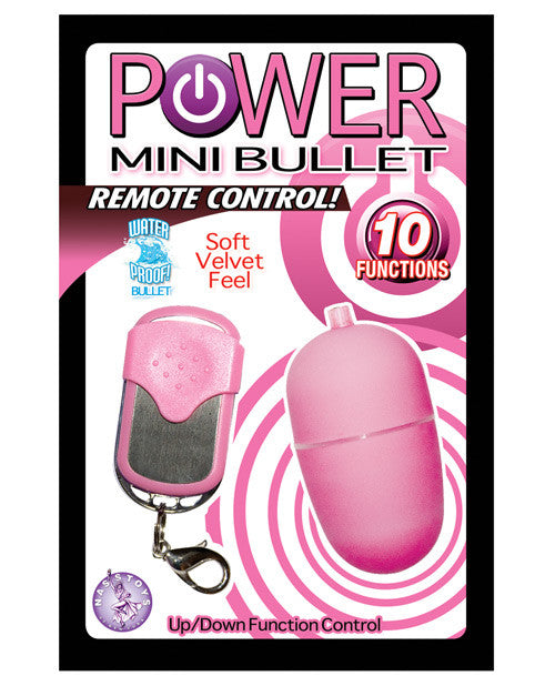 Power Mini Bullet Remote Control - 10 Function Pink