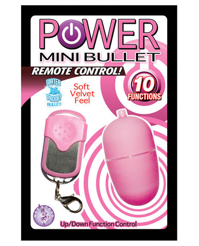 Power Mini Bullet Remote Control - 10 Function Pink