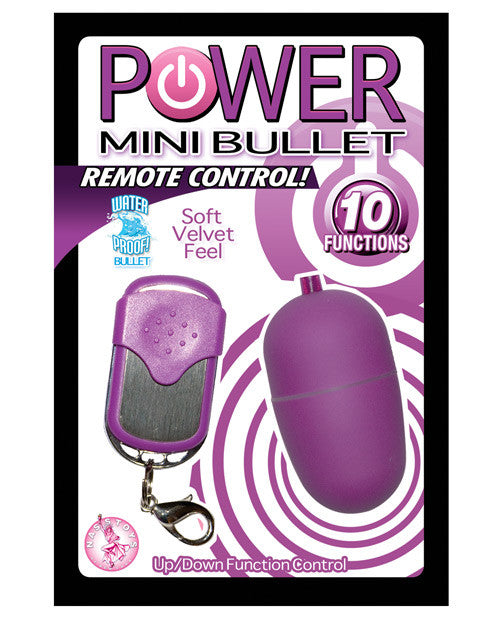 Power Mini Bullet Remote Control - 10 Function - Purple