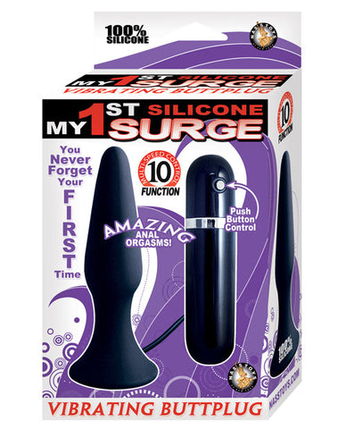 My First Surge Vibrating Butt Plug - Black