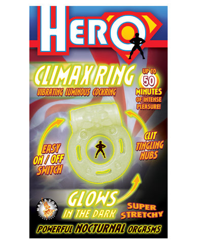 Hero Climax Ring Cock Ring - Glow In The Dark