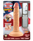 Real Skin All American Mini Whopper 5" Vibrating Straight Dong