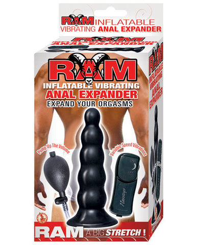 Ram Inflatable Vibrating Anal Expander - Black