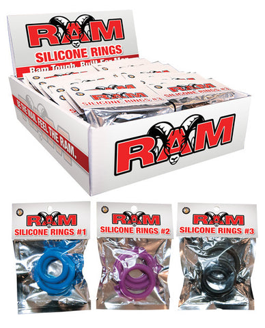 Ram Silicone Rings Pop Box - Assorted Colors