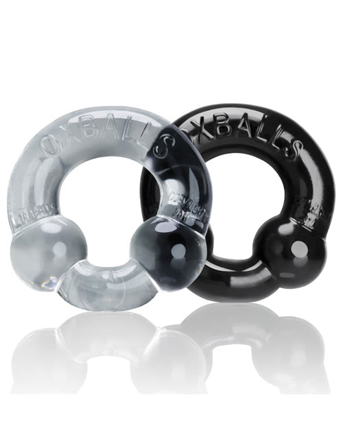 Oxballs Ultraballs Cock Rings - Black-police Blue Pack Of 2